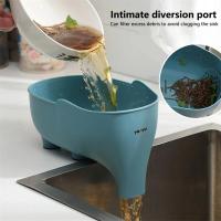 【CC】 Sink Strainer Elephant Sculpt Leftover Drain Basket Soup Garbage Filter Anti Skid Fruit Vegetable Drainer Accessories