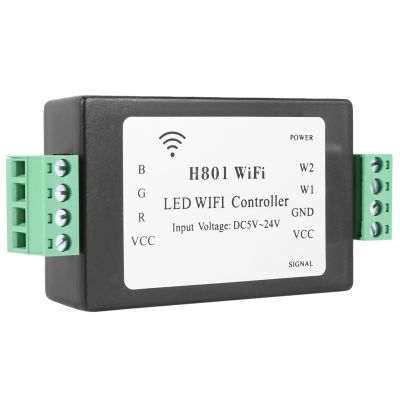H801 RGBW LED WIFI Controller LED RGB Controller DC5-24V Input for 5050 2835 3528 SMD LED Strip Light Tape Ribbon