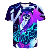 Summer Men And Women 3D Printing Harajuku Casual Short-Sleeved Cosplay KDA Womens Group Fashion Novelty Comfortable T-Shirt