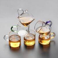 【CW】▥►✼  Heat-Resistant Transparent Thicken Glass Cup Drinking Utensils Colorful Handle Beer Mug