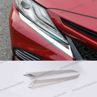 steel Car Headlight Trims Decoration for toyota camry 2018 2019  70 v70 xv70 trd accessories sport edition   auto