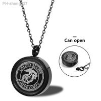 Romantic Commemoration Lover Japanese Stainless Steel Box Urn Pendant Necklace Men Women Souvenir Travel Around Jewelry Souvenir