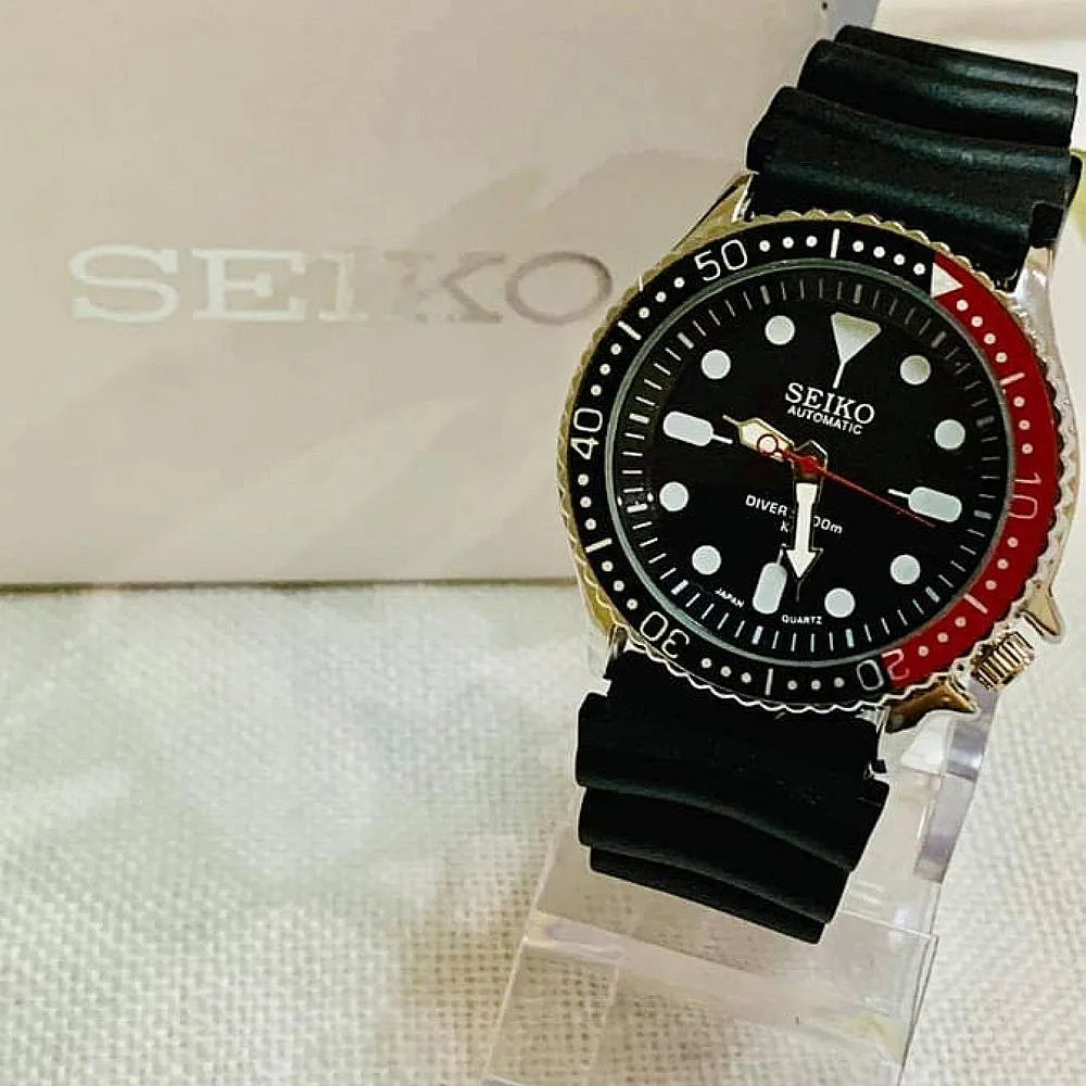 Seiko 5 Sports Automatic Black Dial Divers Rubber Strap Watch for Men |  Lazada PH