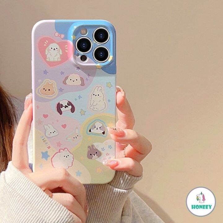 เคสโทรศัพท์มือถือแบบแข็ง-กันกระแทก-ลายการ์ตูนกระต่าย-หัวใจ-สําหรับ-iphone-11-14-pro-max-14-13-12-11-pro-max-14-plus-x-xs-max-xr-8-7-plus-se