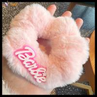 ZAIYE ตุ๊กตาผ้าพลัฌ ตุ๊กตาบาร์บี้ scrunchie สีทึบทึบ แฟชั่นสำหรับผู้หญิง ยางรัดผม ที่มัดผม หางม้าหางม้า เชือกรัดผม สำหรับผู้หญิง