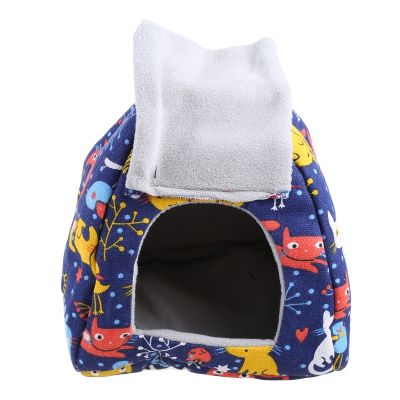 นกแขวนเปลญวนฤดูหนาว Warm Nest Plush เต็นท์ Hideout Snuggle Hut Sleep สำหรับ Play &amp; Rest สำหรับ Parrot Hamster 2ขนาด