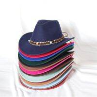 New Style Cowboy Hat With Accessories For Decoration Men And Women Outdoor Hat Knight Hat Western Cowboy Jazz Hat Panama