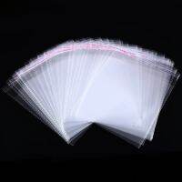 100pcs 15 20CM Width Clear Self adhesive Cello Cellophane Bag Self Sealing Plastic Bags For Clothing Packing Resealable Bag 66