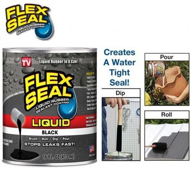 🇲🇾🐸 Flex Seal Liquid Rubber Sealant Coating Black/White Color (473 ML