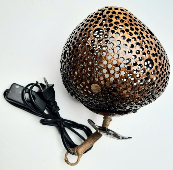โคมไฟกะลา-เส้นรอบวง-45-ซม-รูปผลไม้เชอรี่-ทำด้วยกะลามะพร้าว-งาน-handmade-จากภูมิปัญญาชาวบ้าน-สำหรับประดับตกแต่ง