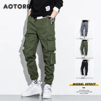 ฤดูใบไม้ผลิฤดูร้อนหลายกระเป๋ากางเกงคาร์โก้ผู้ชาย Streetwear ขนาดบวกสีเขียว Joggers ผู้ชาย2023ใหม่ผ้าฝ้ายกางเกงลำลองเกาหลี M-8XL