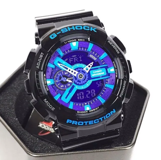 Casio G-Shock Mens GA110HC-1A Analog-Digital Dial Black Resin Watch |  Lazada PH