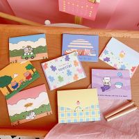 YINIANE Kawaii Mini Wishes เครื่องเขียนอวยพรไดคัทฉลุลายตกแต่งบัตรเชิญการ์ดเทศกาลโปสการ์ดบัตรอวยพร