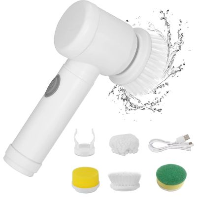 ﺴ Electric Cleaning Brush Cordless Power Scrubber Replaceable Brush Heads Handheld Power Shower Scrubber for BathtubFloor Wall
