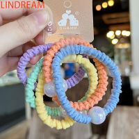 LINDREAM ยางรัดผมสีพาสเทล ยางรัดผมเกาหลี ยางมัดผม เชือกมัดผม