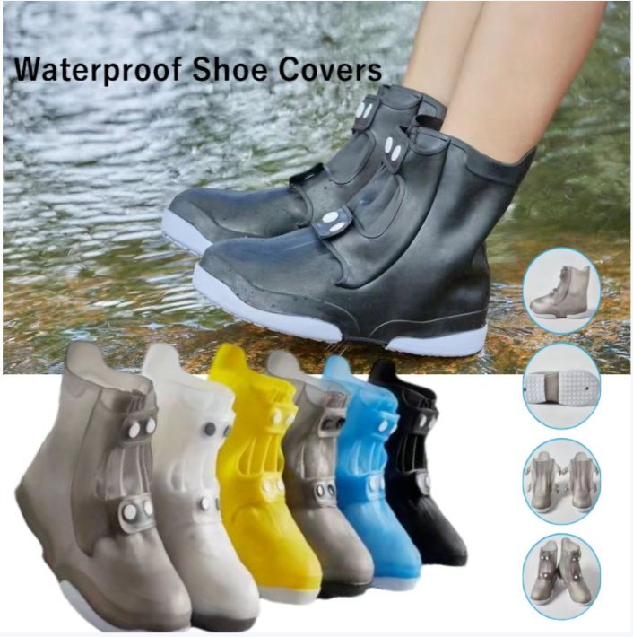 Silicone Waterproof Shoe Covers Non-slip Shoes Protector Reusable