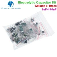 120pcs 12 value kit 1uF-470uF Electrolytic Capacitor Package for arduino 1UF 2.2UF 3.3UF 4.7UF 10UF 22UF 33UF 47UF 100UF 220UF Electrical Circuitry Pa