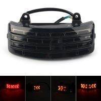 Motorbike Rear Tri-Bar LED Fender Turn Signal Tail light Taillight For Harley FLHX FLTRX Road Street Glide Tour Smoke