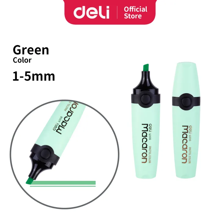Deli Pastel Color Highlighter Green (15mm) [Per Pen] EU356GN Lazada