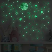 ✢◊✟ Hzy991m star stars luminous stickers creative wall decorating children room light wall stickers