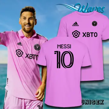 Lionel Messi #10 Blue, Pink, White Jersey Inter Miami. Adult Large