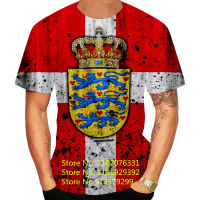 2023 newMens T Shirts Denmark Flag 3d Print T Shirts Sport Short Sleeve Hip Hop O Neck Tee Funny Tops