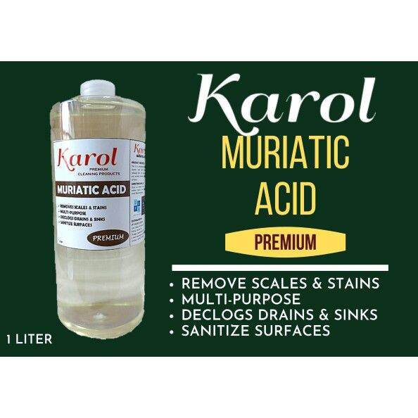 KAROL Muriatic Acid 1 Liter (Swimming Pool, Floor, Bathroom, Tiles