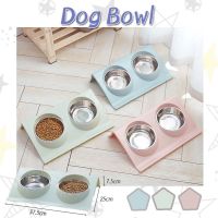 ชามอาหารคู่ ยกสูง 37.5x25x7.5cm ชามอาหาร 2 หลุม  by Your Pet Shop Dog Bowl