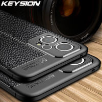 KEYSION กันกระแทกกรณีสำหรับ Realme Narzo 50 Pro 5กรัมหนังเนื้อซิลิโคนอ่อนนุ่มปกโทรศัพท์สำหรับ Realme 9 5กรัม9 Pro + C31