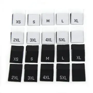 500pcs/lot stock size number XS S M L XL clothing labels for child clothes  age tags height size woven labels for garment size