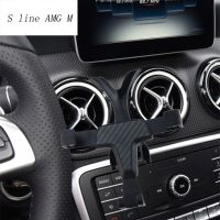 Car Styling Phone Holder For Mercedes Benz CLA C117 GLA X156 Air Conditioning Vent Frame Covers Stickers Stand Clip Mount Trim