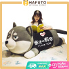 Size 1m5 gấu bông chó husky nằm mặc áo hafuto, chó ngáo khổng lồ dễ thương - ảnh sản phẩm 1