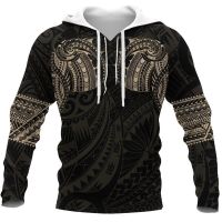 HX แฟชั่น Hoodie ผู้ชาย Polynesian สักหน้าอกพิมพ์เสื้อกีฬา 3D รูปแบบเสื้อกีฬาด้านบนฮาราจูกุ Street Wear