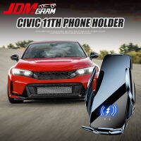 ที่วางโทรศัพท์ในรถที่ชาร์จแบบไร้สายสำหรับ Honda Civic 11th 2023 2022ช่องแอร์ขาตั้งโทรศัพท์ไร้สายชาร์จเร็วเหนี่ยวนำอัตโนมัติอุปกรณ์ตกแต่งภายใน