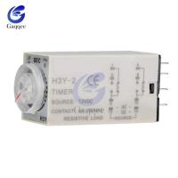 รีเลย์ตั้งเวลา H3y-2 8-Pin 5a Ac 110V 220V Dc 12V 24V 0-30วินาทีสวิตช์จับเวลา Dpdt สถานะของแข็ง