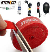 STONEGO USB ม้วนเก็บสายเคเบิ้ลผูกเมาส์ลวดผู้ถือหูฟังสาย HDMI ฟรีตัดการจัดการศัพท์ห่วงเทปป้องกัน