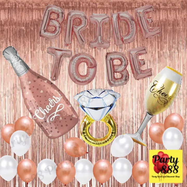 Bride To Be rose gold party theme decoration Bridal Shower decoration