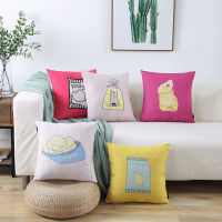 Cute Potato Chips Throw Pillow Modern Decorative Square Pillowcases Cushion Case for Room Sofa with Pillowinner 50x50cm