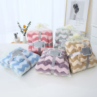 2PCSSet 35x75cm and 70x140cm Home Wedding Gift Face Bath Towel Coral Fleece Absorbent Facial Washing Soft Hand Dry Cloth