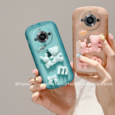 เคสโทรศัพท์ Realme11Pro Phone Case เคส Realme 11 Pro + Plus 5G เคสตุ๊กตาหมีโบว์สีเลนส์ใสป้องกัน2023แบบนิ่ม