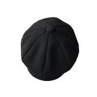 ฤดูใบไม้ร่วงสีดำผู้ชายคลาสสิก Berets Unisex Casual แปดเหลี่ยม T Warm Newsboy หมวก R ศิลปินจิตรกร Gatsby หมวกแบน NM13