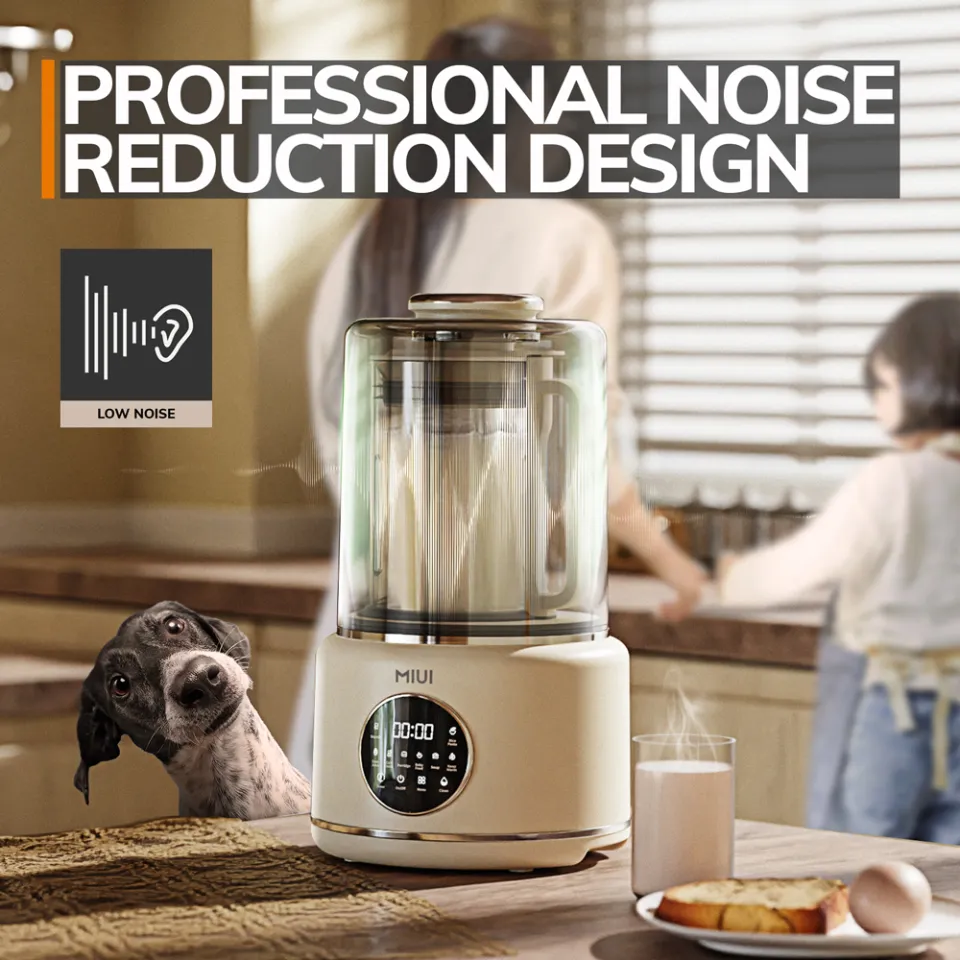 MIUI Quiet Blender Professional Low Noise Soundproof Heat Milk, Soup, Quiet  Smoothie Blender for Home Kitchen 1.5L Self-Cleaning