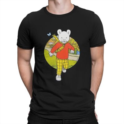 Classic T T-Shirts For Men Rupert Bear Casual Cotton Tee Shirt Crewneck Short Sleeve T Shirt 4Xl 5Xl Clothes