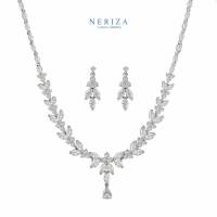 Neriza jewelry/เครื่องประดับเจ้าสาว เพชรสังเคราะห์ประกายเทียบเท่าเพชรแท้ จัดส่งฟรีพร้อมกล่อง NSW042