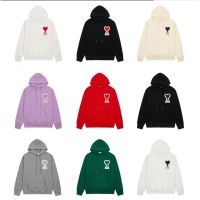 Plus Size Unisex 9 Colors Available High Street New Loose Heart Embroidered Casual Long Sleeve Hoodie