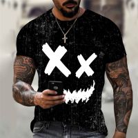 2021 Summer 3D Mens Smiley Face T-shirt Top Ropa Hombre Shirt Mens Clothing Shirt Street Hip Hop Rock Clothing Koszulki