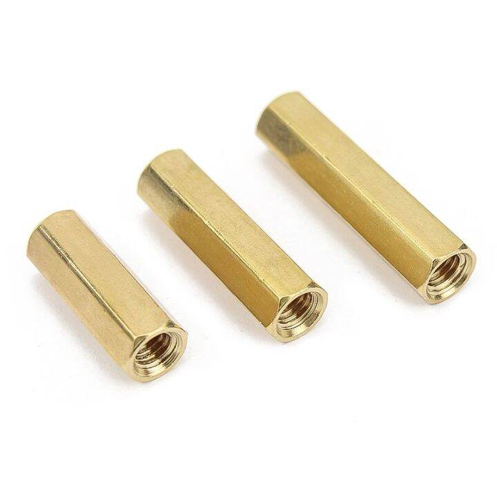 brass-hex-female-standoff-spacer-m3-motherboard-pillar-double-pass-hexagon-thread-pcb-motherboard-spacers-nut-hollow-column-nails-screws-fasteners