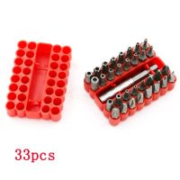 【CW】 33pcs Screwdriver Bit Set with Magnetic Extension Holder Tamper Star Bits Release