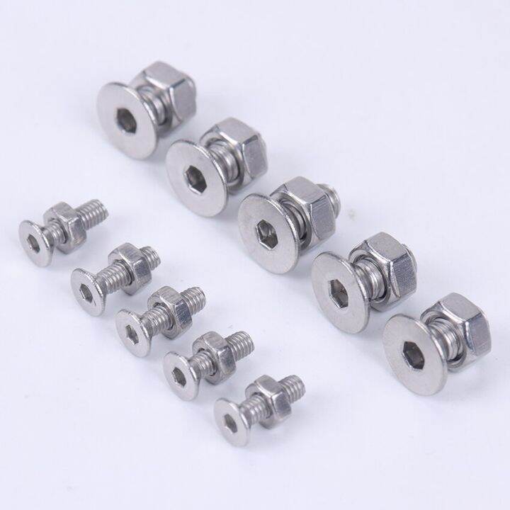 25-50pcs-m3-m5-304-stainless-steel-hex-nut-countersunk-head-socket-head-cap-screws-bolt-cap-nails-screws-fasteners