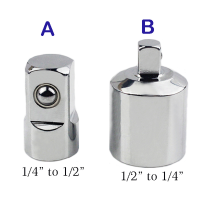 พิมพ์ลาย✎งบัคคอแดปเตอร์แปลงวงล้อซ็อกเก็ตเหล็กลด1/2 "เป็น1/4" 1/2 "-1/4" เครื่องมือซ่อมโรงรถจักรยานเครื่องมือซ็อกเก็ตขนาดเล็ก